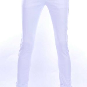 MAX TRE effen witte kleur slim fit stretch jeans Wit