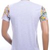 CLUB-JU ronde hals allover palmbomen bladeren print heren Hawaii T-Shirt Grijs