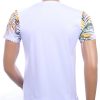 CLUB-JU ronde hals allover palmbomen bladeren print heren Hawaii T-Shirt Wit