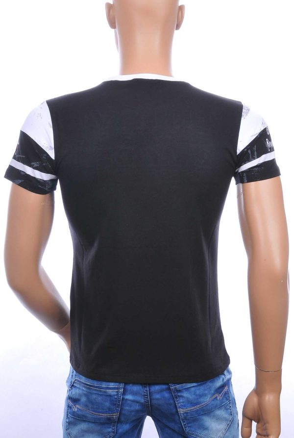 Ci Borg ENJOY & MORE ronde hals T-shirt met 3D letters Zwart