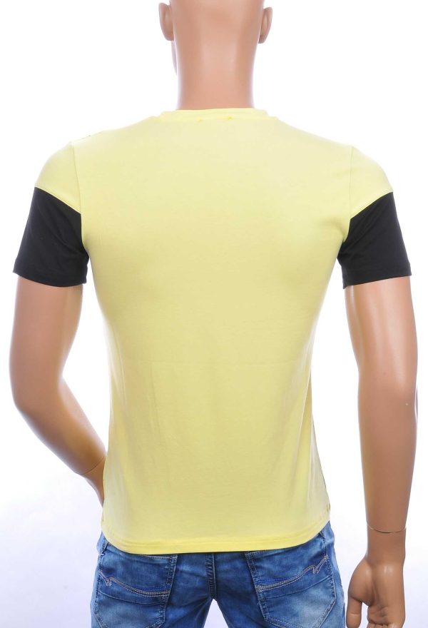 Ci Borg trendy LEADER ronde hals heren T-shirt met 3D letters Geel