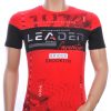 Ci Borg trendy LEADER ronde hals heren T-shirt met 3D letters Rood