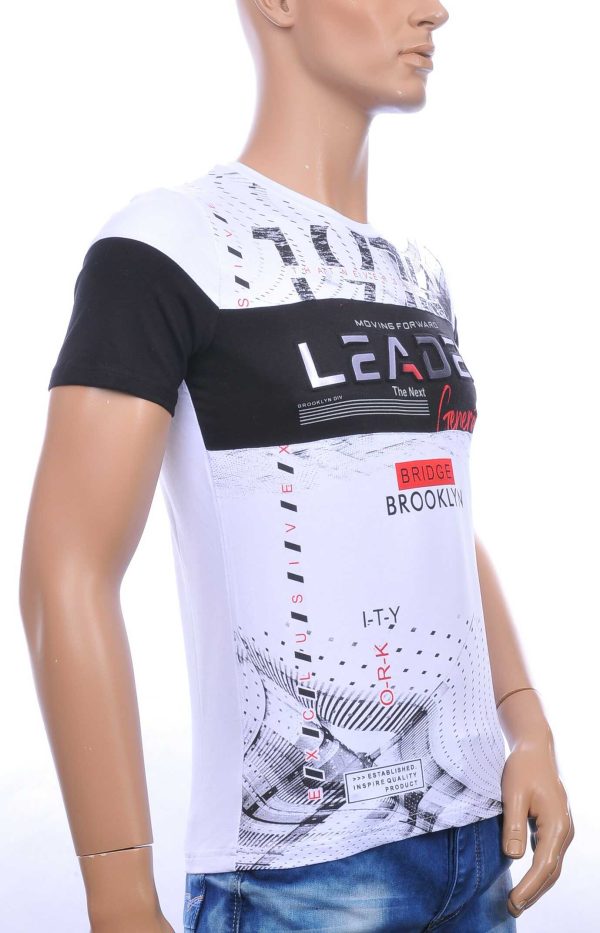 Ci Borg trendy LEADER ronde hals heren T-shirt met 3D letters Wit