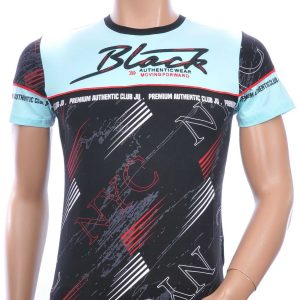 Ci-Borg trendy Black NYC ronde hals heren T-shirt Mint