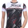 Ci-Borg trendy Black NYC ronde hals heren T-shirt Zwart