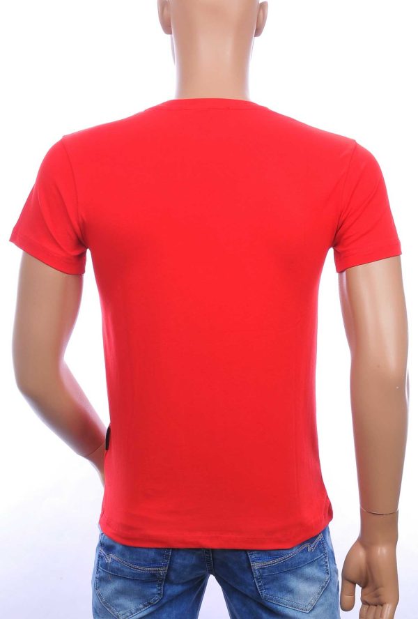 ICON2 ronde hals heren T-shirt met 3D tijgerkop print Rood