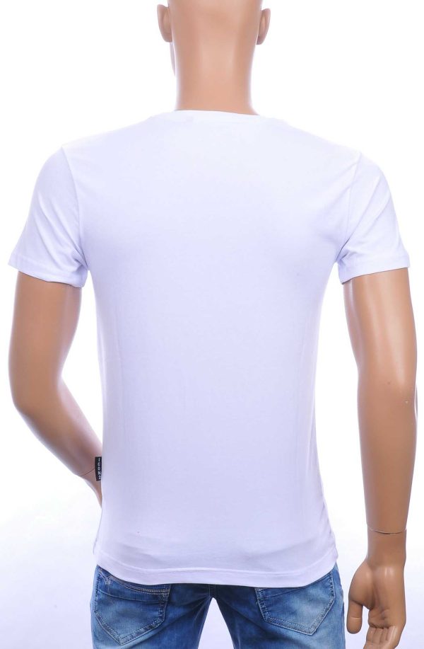ICON2 ronde hals heren T-shirt met 3D tijgerkop print Wit