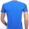 Les Designers trendy ronde hals modern design heren T-shirt Blauw