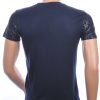 Les Designers trendy ronde hals modern design heren T-shirt Navy