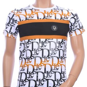 Les Designers trendy ronde hals modern design heren T-shirt Wit