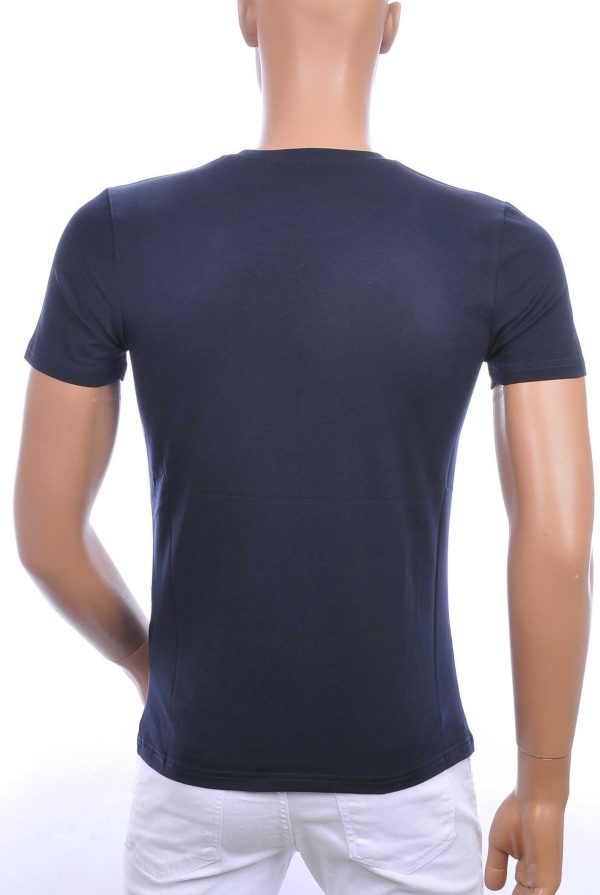 Club Ju ronde hals basic effen T-shirt Navy