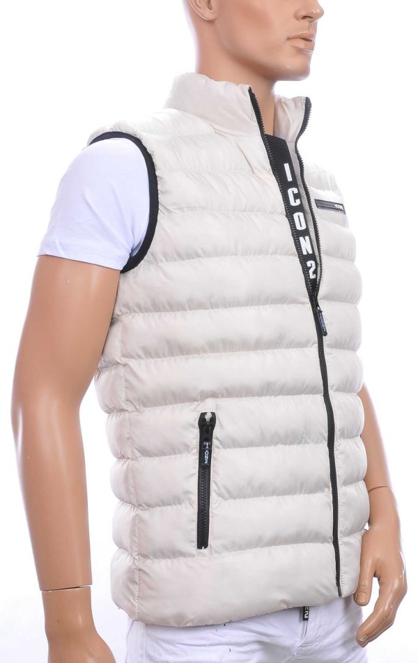 ICON2 trendy gewatteerde heren Bodywarmers Wit