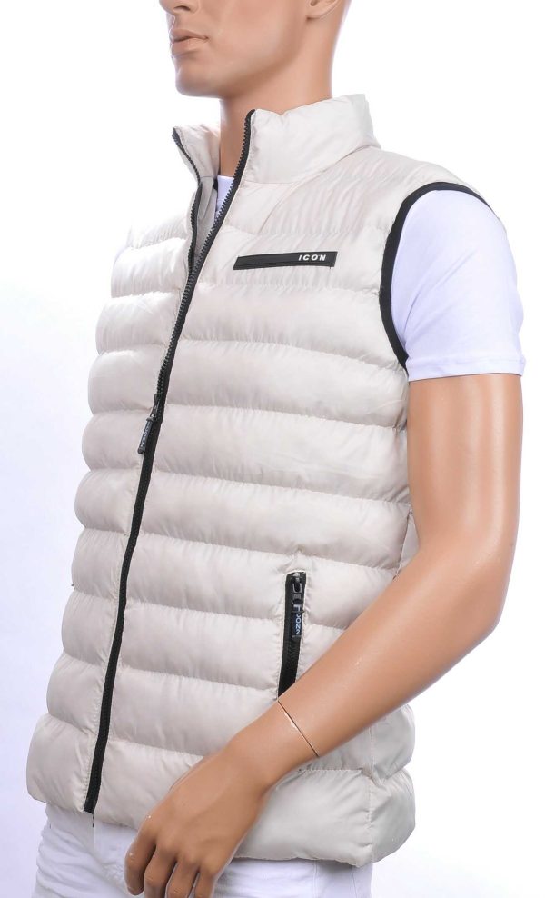 ICON2 trendy gewatteerde heren Bodywarmers Wit