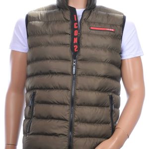 ICON2 trendy gewatteerde heren Bodywarmers Khaki