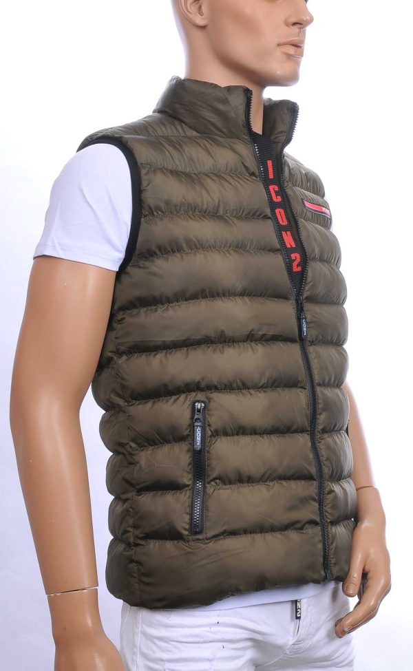 ICON2 trendy gewatteerde heren Bodywarmers Khaki