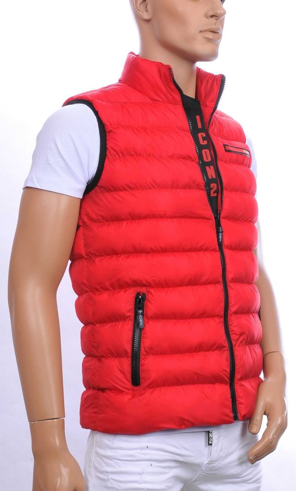 ICON2 trendy gewatteerde heren Bodywarmers Rood