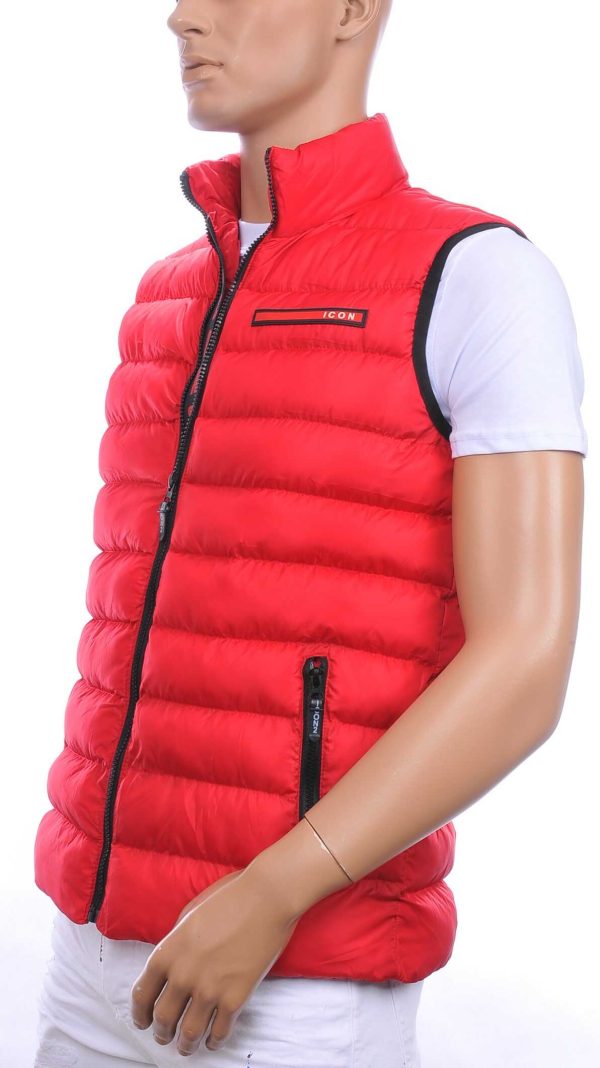 ICON2 trendy gewatteerde heren Bodywarmers Rood