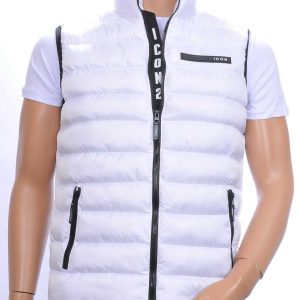 ICON2 trendy gewatteerde heren Bodywarmers Wit