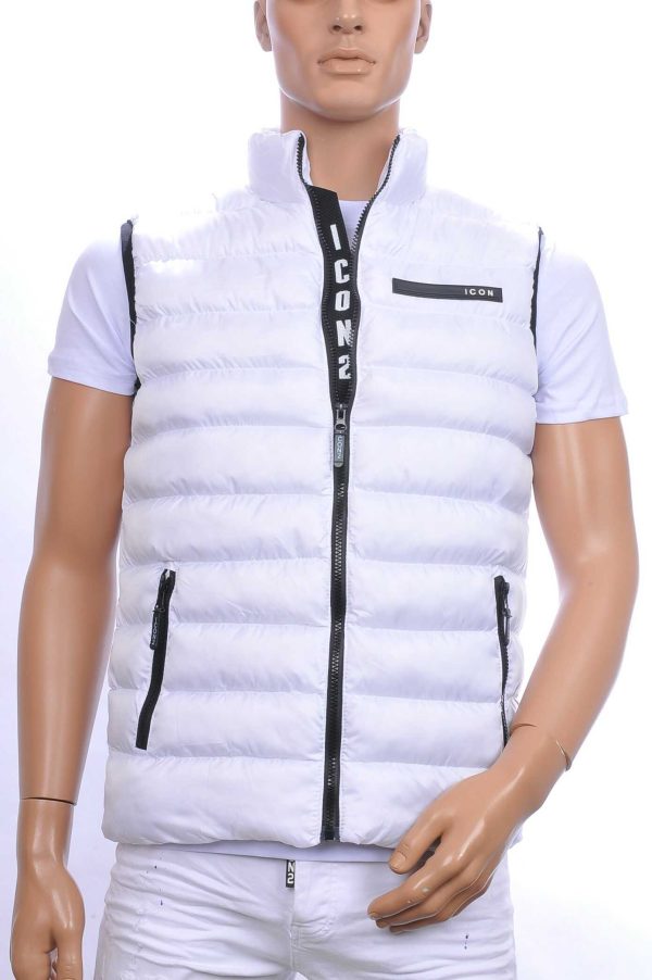 ICON2 trendy gewatteerde heren Bodywarmers Wit