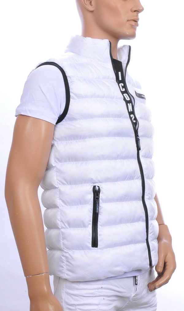 ICON2 trendy gewatteerde heren Bodywarmers Wit