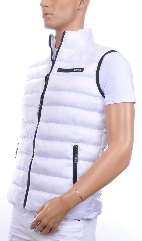 ICON2 trendy gewatteerde heren Bodywarmers Wit