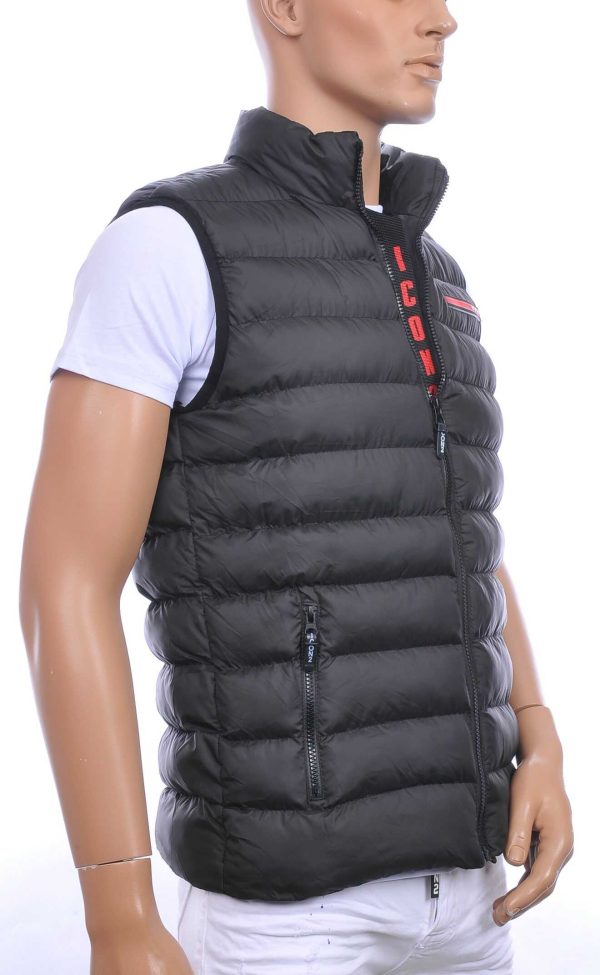 ICON2 trendy gewatteerde heren Bodywarmers Zwart