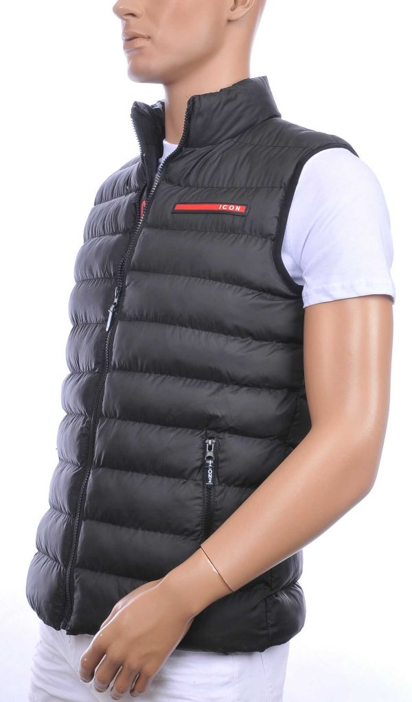 ICON2 trendy gewatteerde heren Bodywarmers Zwart