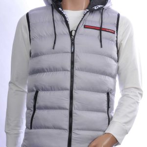 ICON2 Trendy Heren Bodywarmer met Permanente Capuchon - Grijs