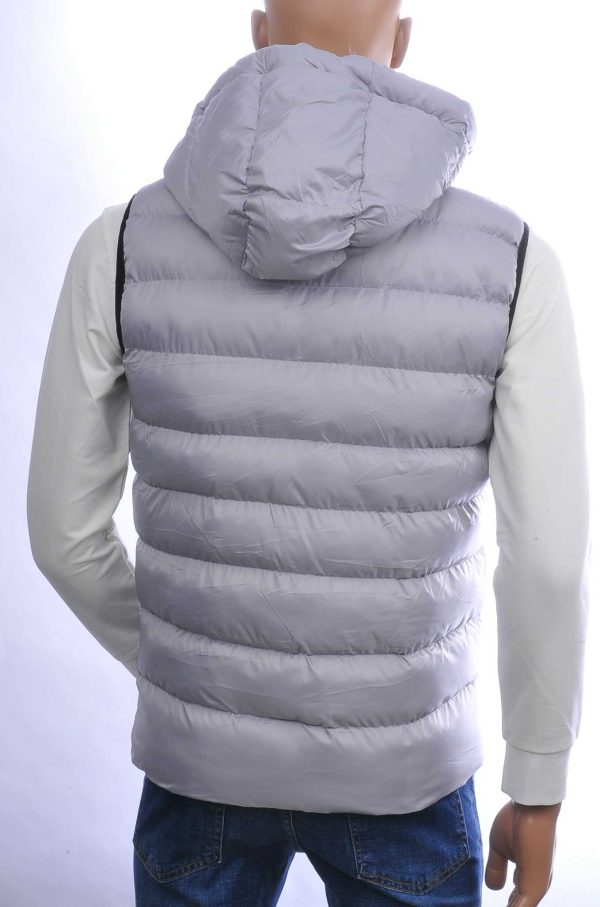 ICON2 Trendy Heren Bodywarmer met Permanente Capuchon - Grijs