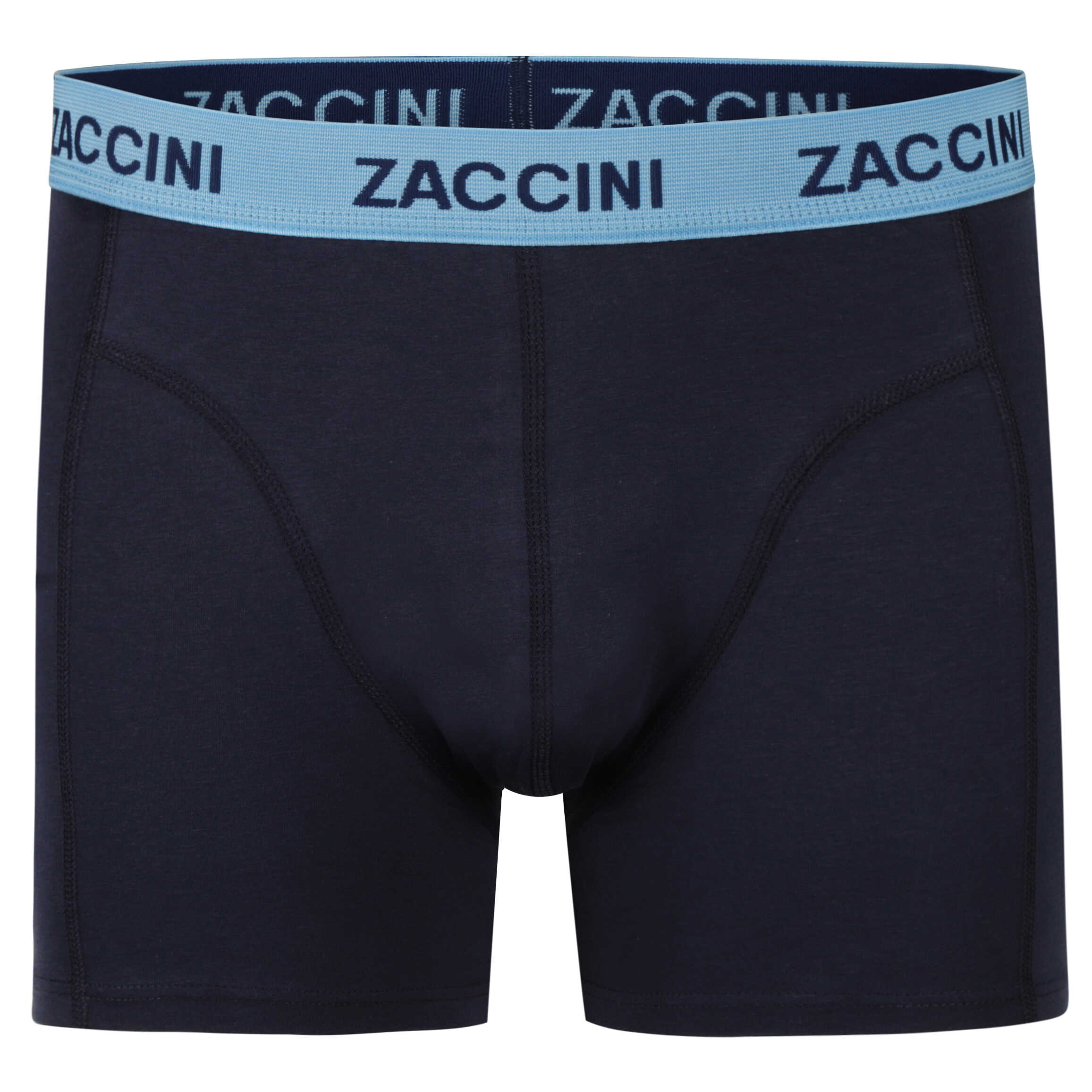 Zaccini Trendy 2-pack Perfect Fit Heren Boxershorts Met Allover Tropical Flower Print - Blauw
