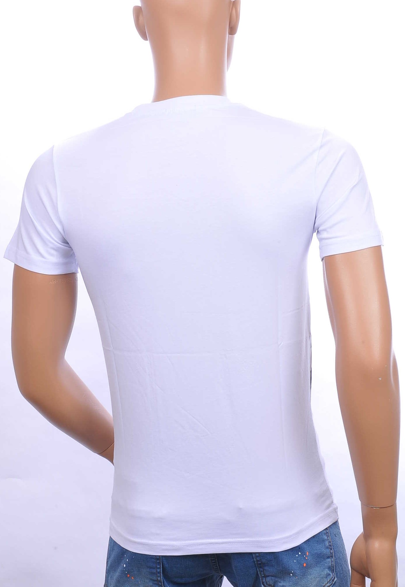 By Bugotti trendy tijger print ronde hals heren T-Shirt met steentjes Wit