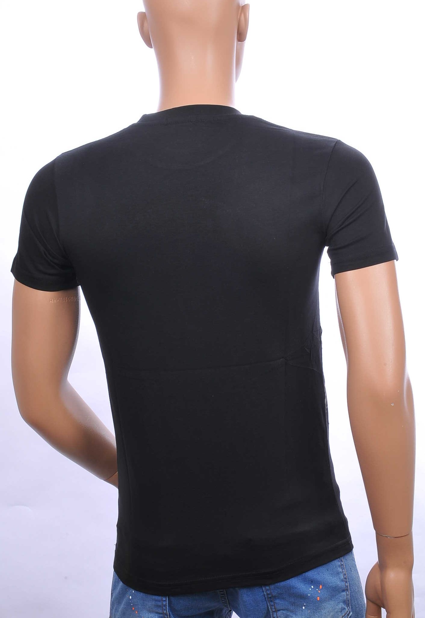 By Bugotti trendy tijger print ronde hals heren T-Shirt met steentjes Zwart