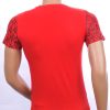 CI-BORG trendy allover modern dessin ronde hals heren T-Shirt Rood
