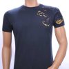 Ci-Borg trendy heren T-shirt met geborduurde tijgerkop Navy