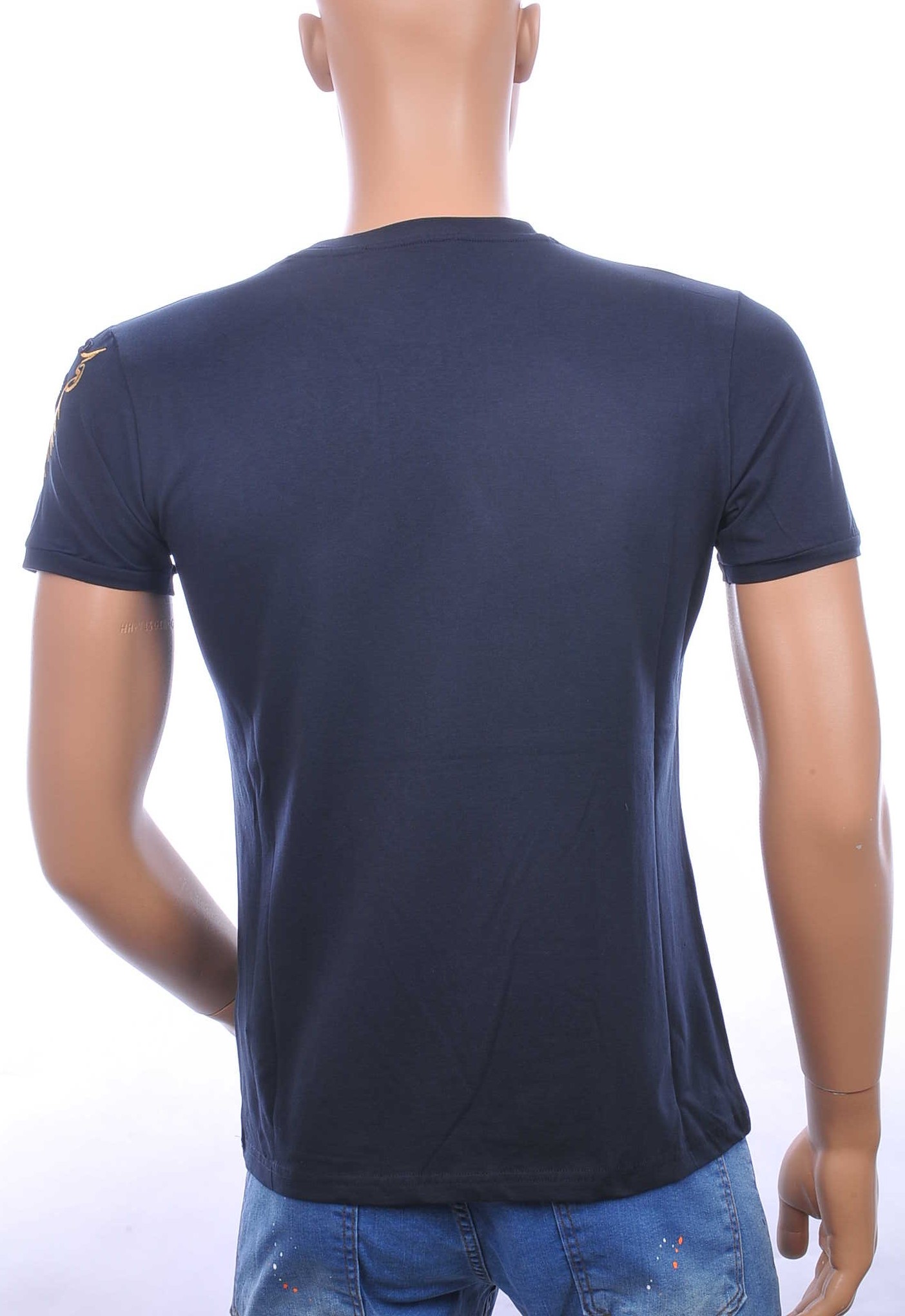 Ci-Borg trendy heren T-shirt met geborduurde tijgerkop Navy