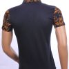 Ci-Borg trendy heren polo T-shirt met leeuwenkop badge Navy