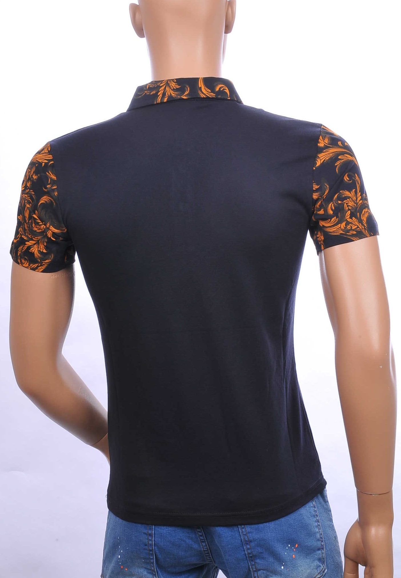 Ci-Borg trendy heren polo T-shirt met leeuwenkop badge Navy