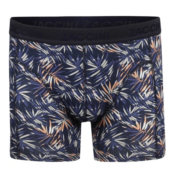 Zaccini 2-pack perfect fit allover palmbomen motieven boxershorts Navy