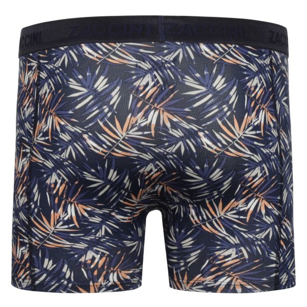 Zaccini 2-pack perfect fit allover palmbomen motieven boxershorts Navy
