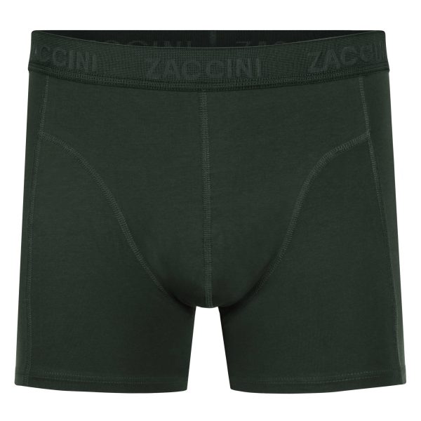 Zaccini 2-pack perfect fit allover bladeren motieven boxershorts Groen