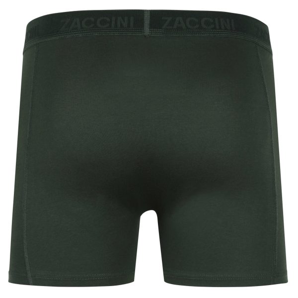 Zaccini 2-pack perfect fit allover bladeren motieven boxershorts Groen