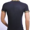 Ci-Borg trendy heren polo T-shirt met leeuwenkop badge Navy