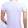 Ci-Borg trendy heren polo T-shirt met leeuwenkop badge Wit