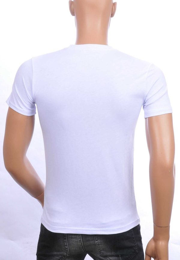 ICON2 trendy ronde hals heren T-shirt met 3D letters Wit