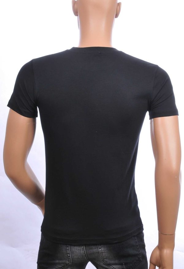 ICON2 trendy ronde hals heren T-shirt met 3D letters Zwart
