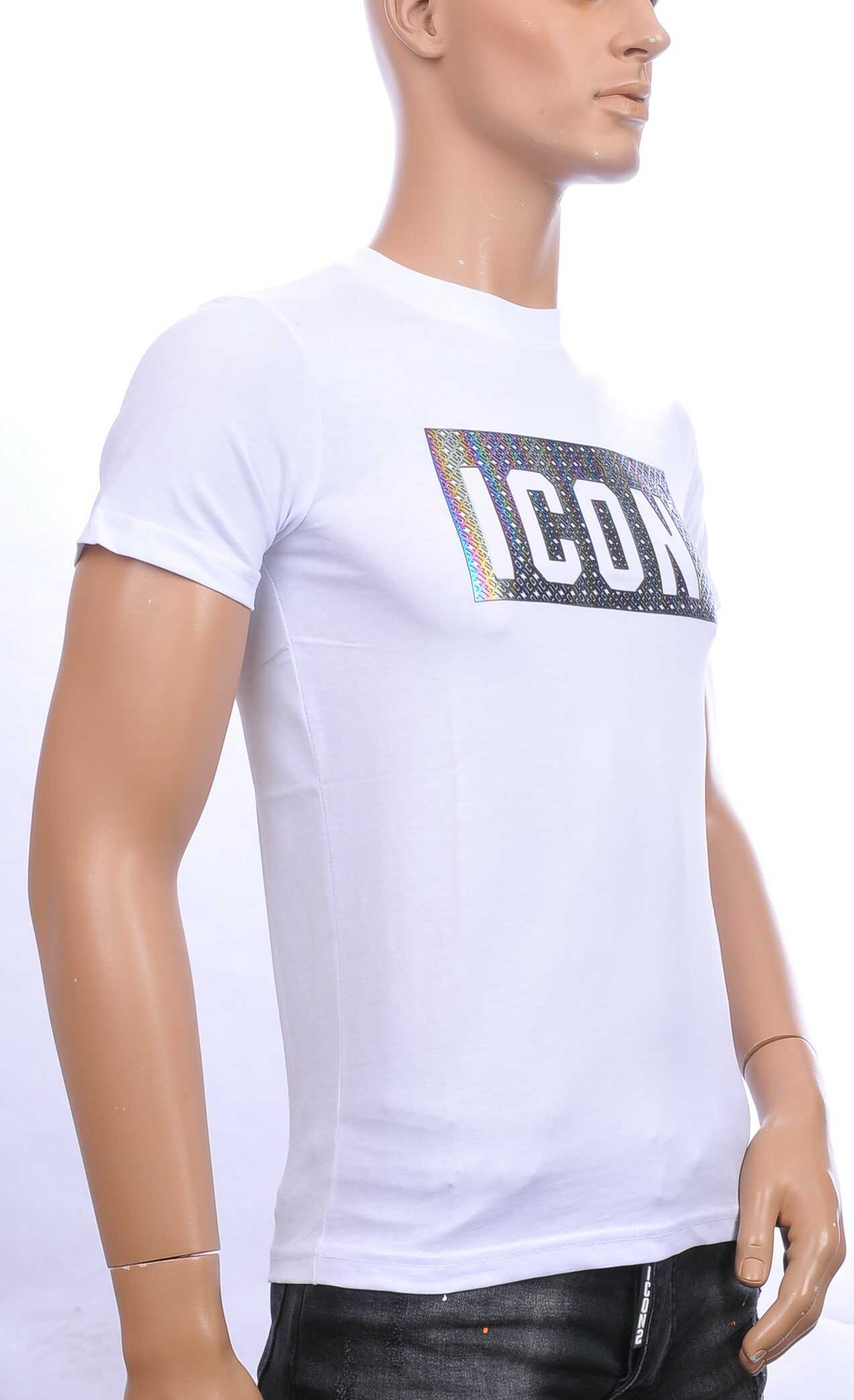 ICON2 trendy ronde hals heren T shirt met ICON letters Rood