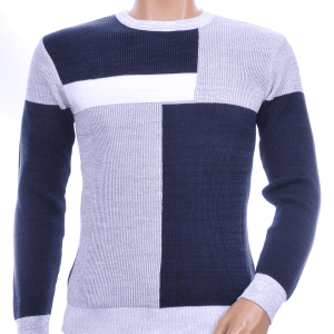 CI-BORG trendy ronde hals dunne heren trui Navy