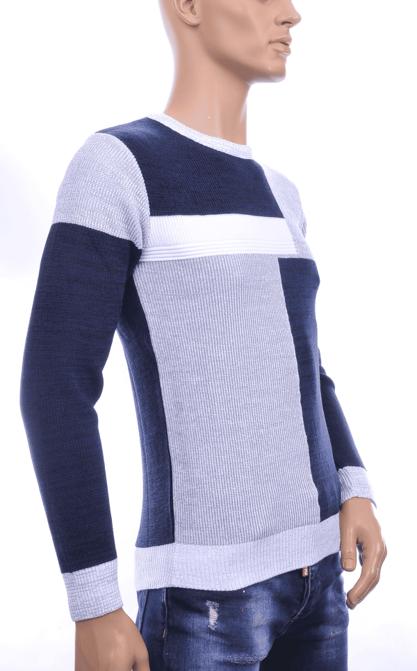 CI-BORG trendy ronde hals dunne heren trui Navy