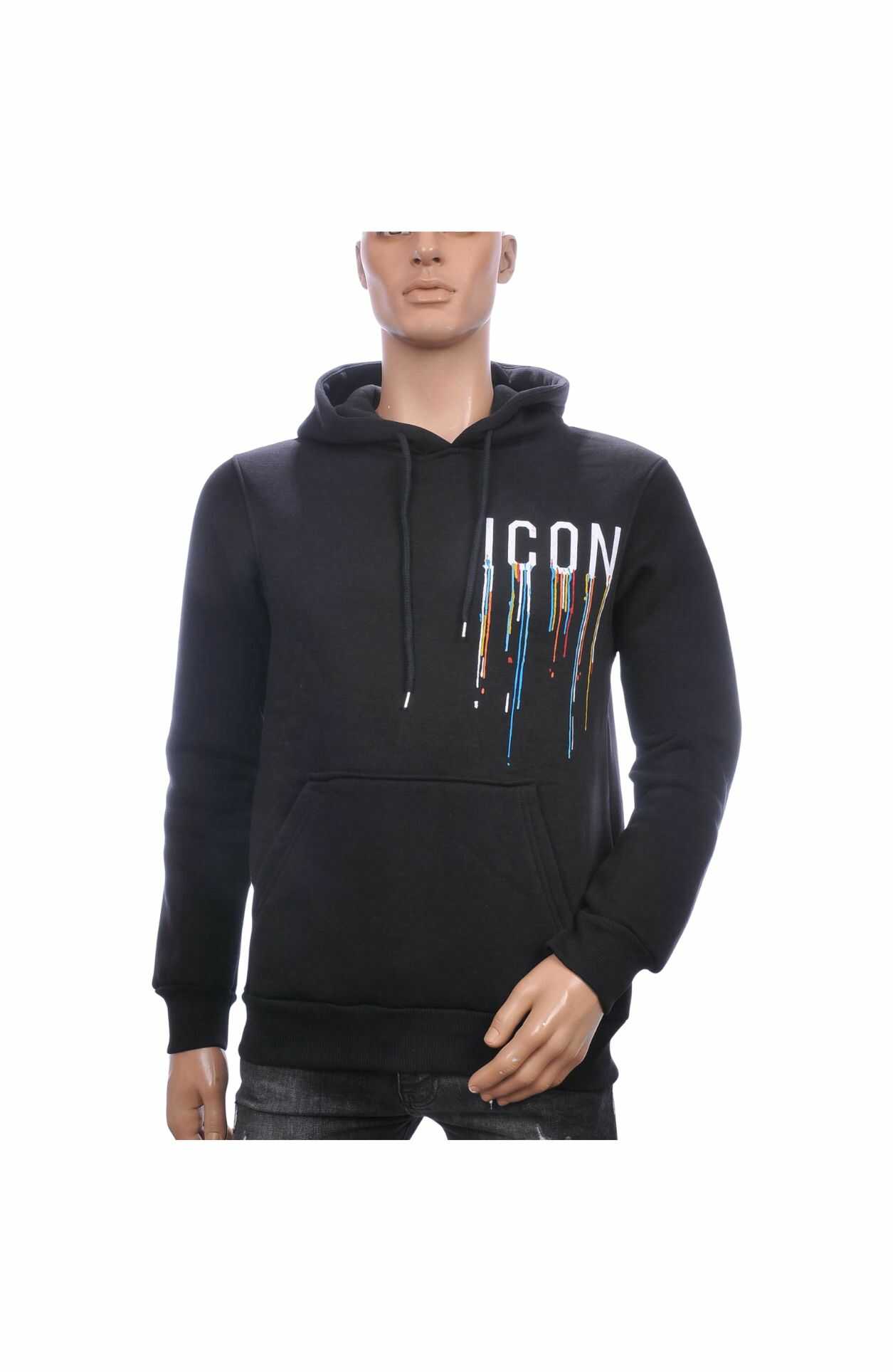 JEEL hoodie heren, zwarte heren hoodie, ICON hoodie, streetwear heren hoodie, heren sweatshirt met capuchon, multicolor print hoodie, urban fashion heren, trendy heren sweater, hoodie met print achterkant, CHARRA heren kleding, CHARRAmode streetwear, online hoodie kopen, hoodie kopen in Nijmegen, Goedkoop heren hoodie kopen, Heren hoodie, regular Fit hoodie, Charra, heren Kleding in Nijmegen