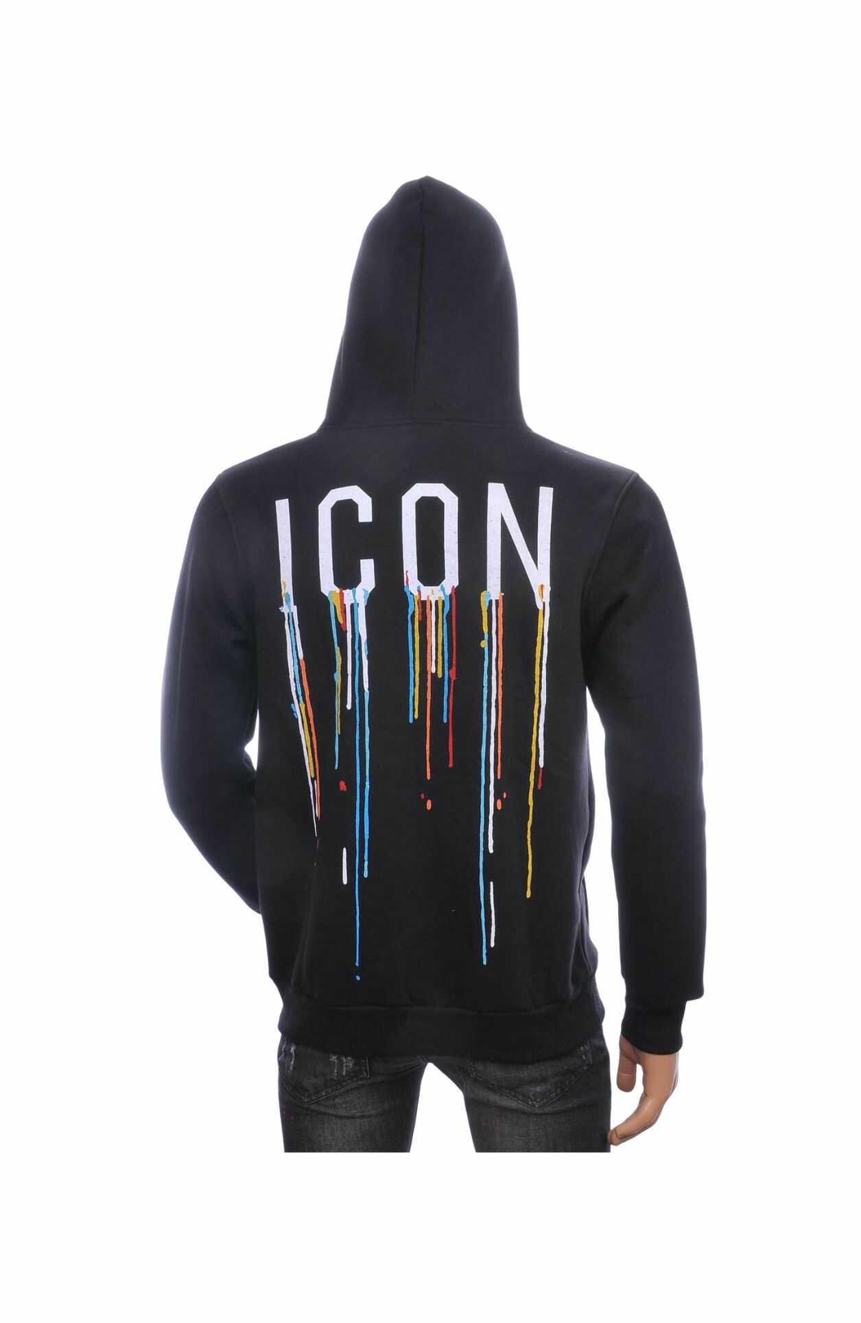 JEEL hoodie heren, zwarte heren hoodie, ICON hoodie, streetwear heren hoodie, heren sweatshirt met capuchon, multicolor print hoodie, urban fashion heren, trendy heren sweater, hoodie met print achterkant, CHARRA heren kleding, CHARRAmode streetwear, online hoodie kopen, hoodie kopen in Nijmegen, Goedkoop heren hoodie kopen, Heren hoodie, regular Fit hoodie, Charra, heren Kleding in Nijmegen